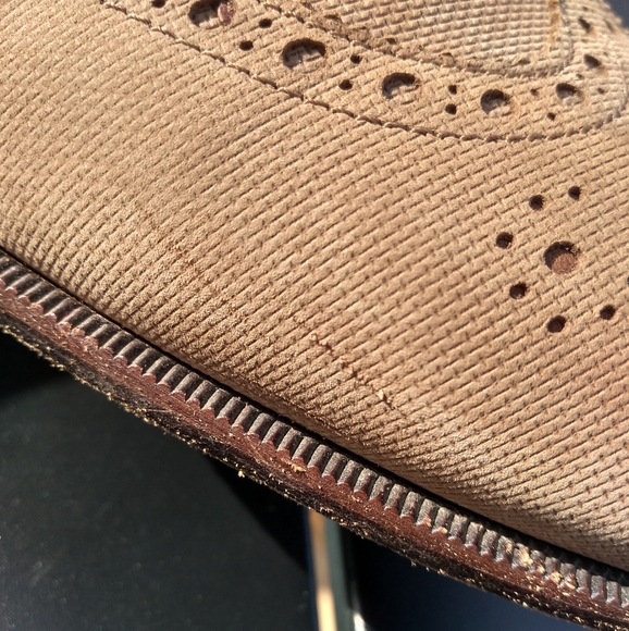 Men's L & M Shoes, Tan Leather Brogues, Wingtip, Size 8.5, Made in Italy - Picture 16 of 16